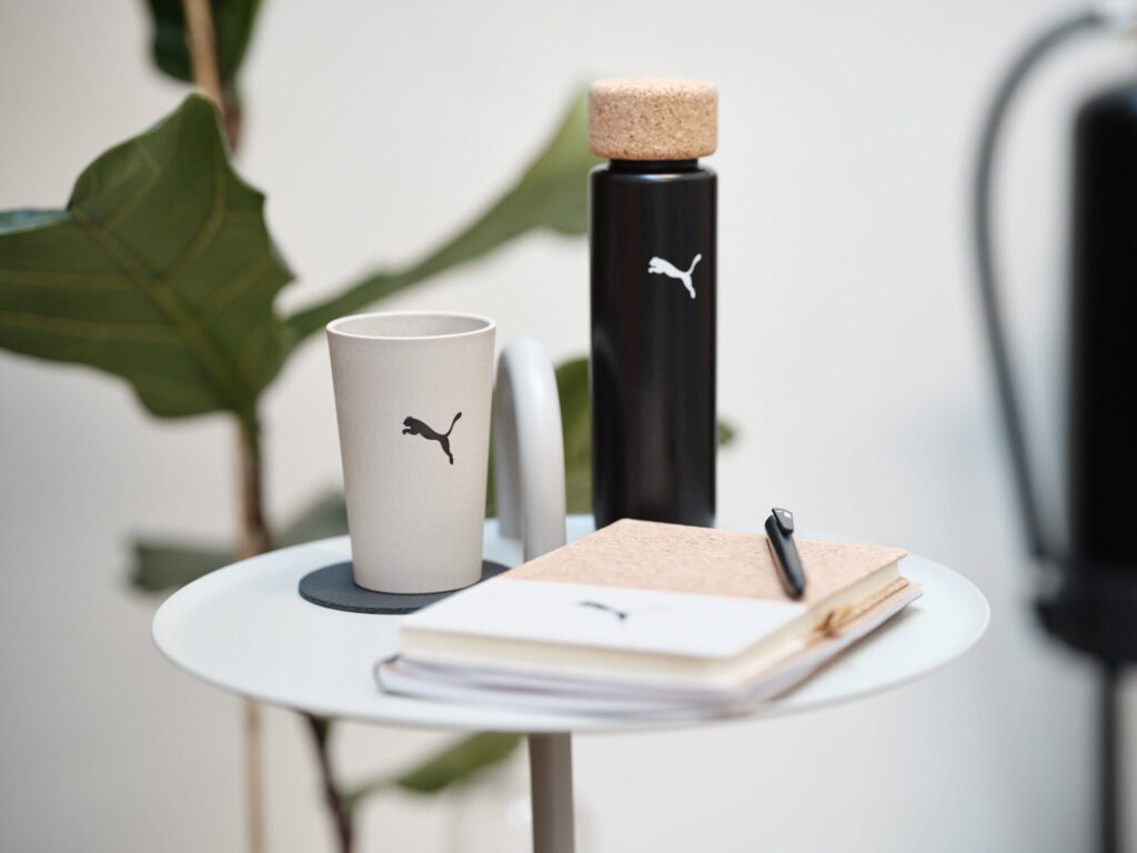 Puma branded merchandise lifestyle shot