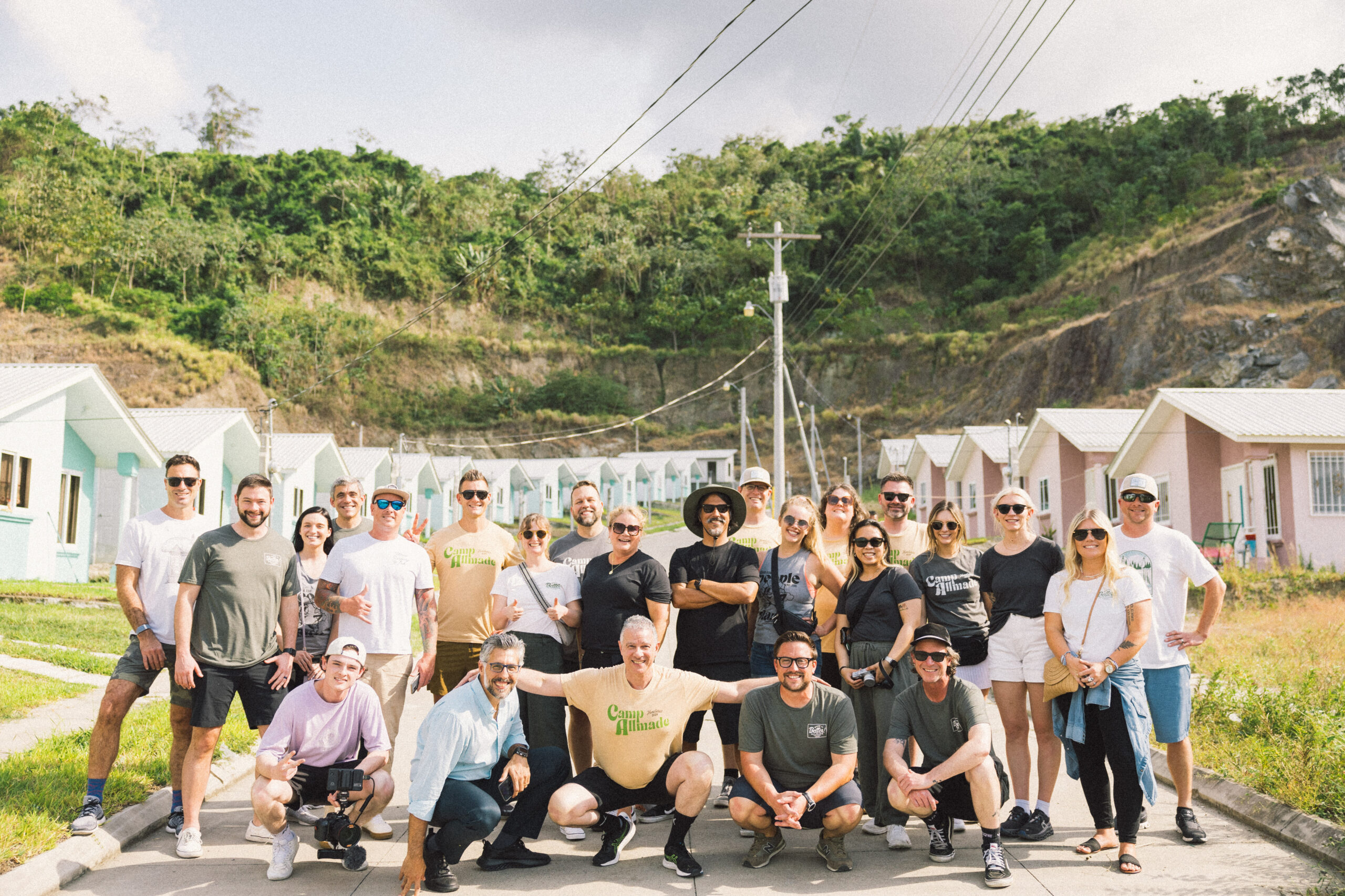 Overture team on a community build trip